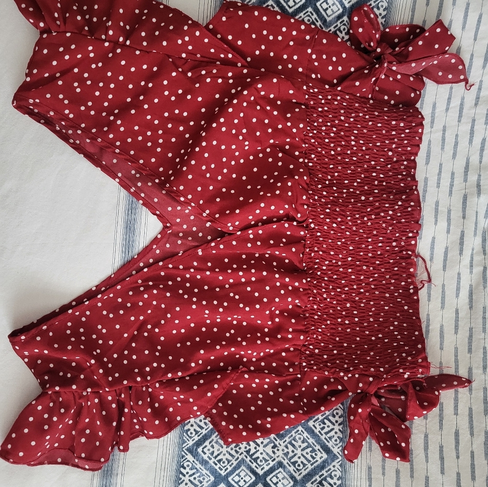 Polka dot booby top